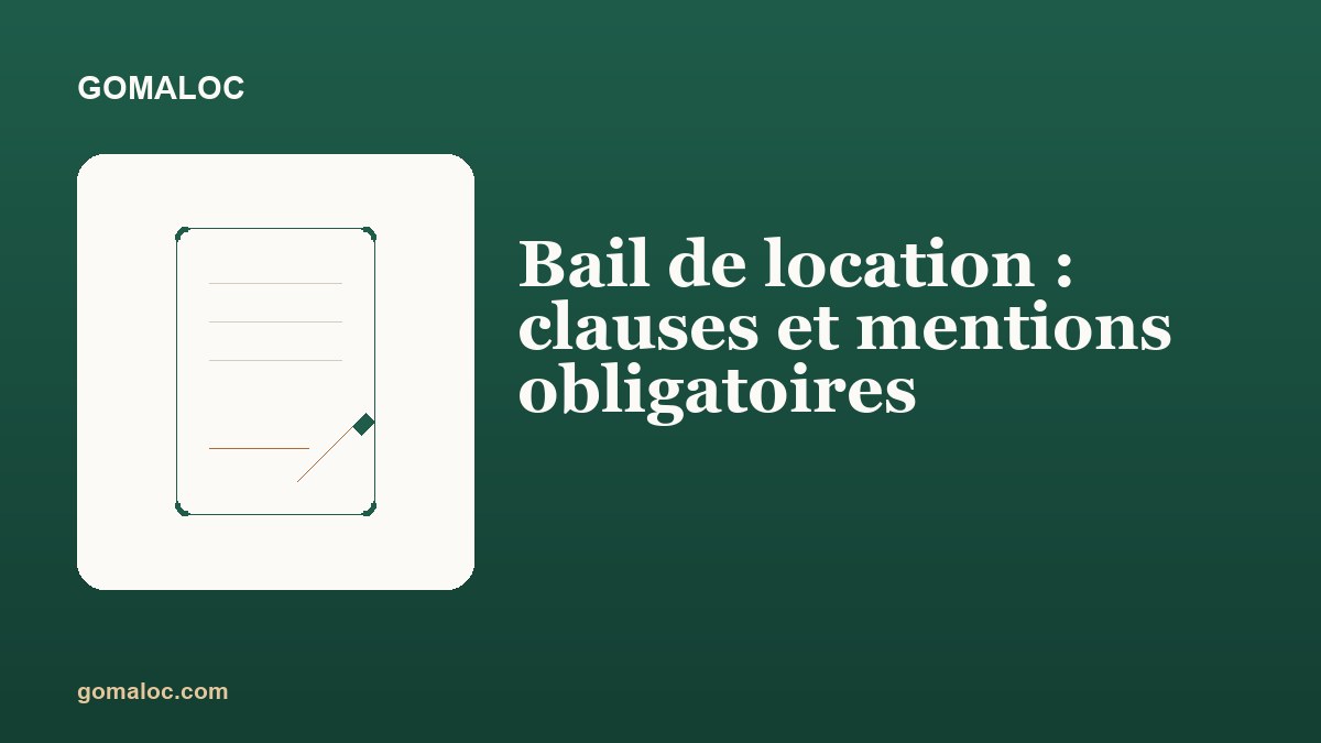 Illustration d'un contrat de bail avec une ligne de signature