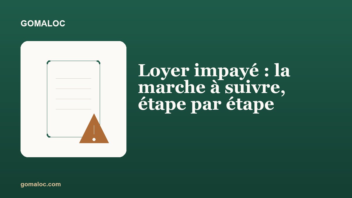 Illustration d'une quittance de loyer avec un pictogramme d'alerte