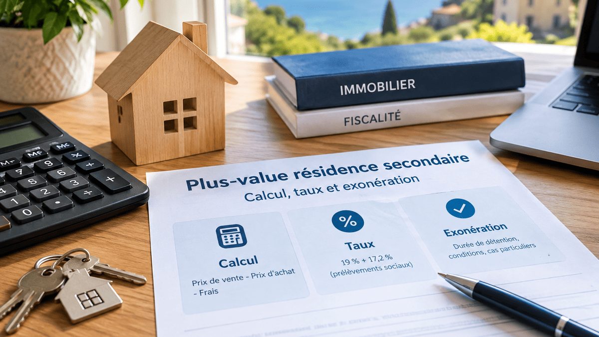 Maison de vacances mise en vente et calcul de la plus-value immobilière