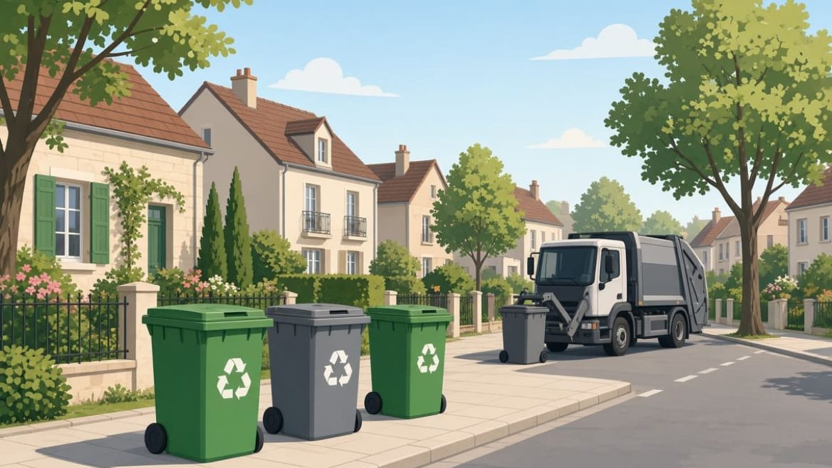 Avis de taxe foncière avec la ligne taxe d'enlèvement des ordures ménagères surlignée