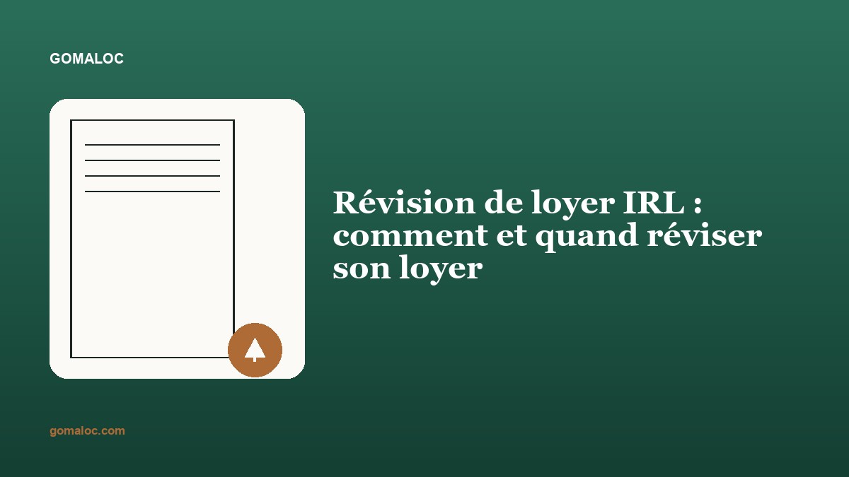 Illustration d'un document avec une flèche ascendante symbolisant la révision de loyer
